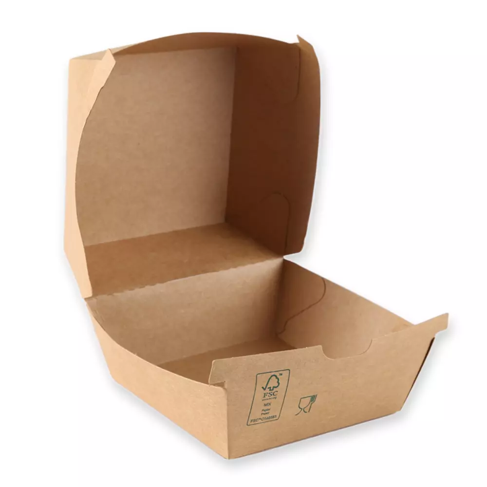 NATUREStar 417411, Organic Hamburger Boxes, 105 x 85 mm, Kraft Paper/PE, FSC®-mix, image 5