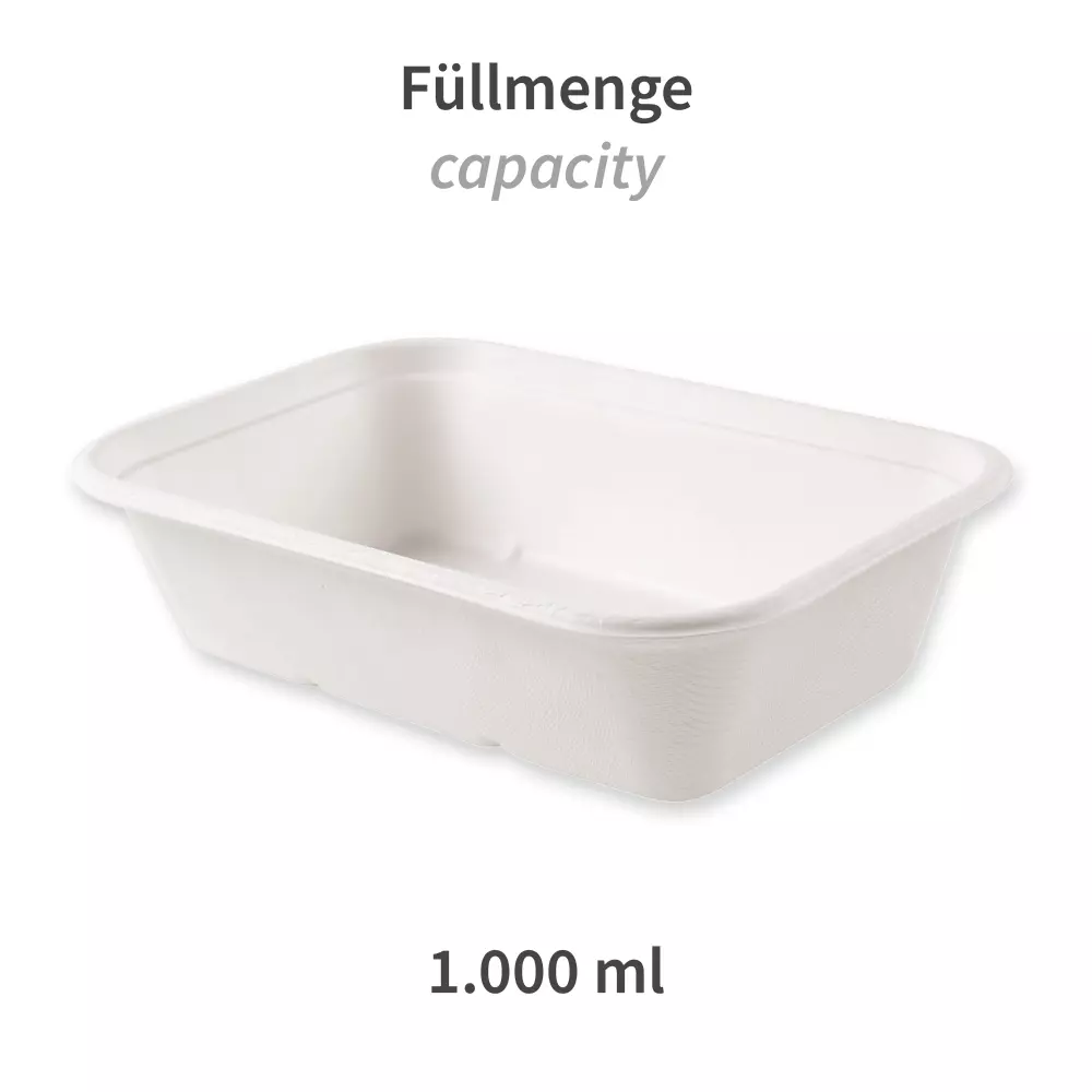 NATUREStar 41172, Puro Organic Bagasse Trays, 212 x 140 x 55 mm, 1000 ml, image 2
