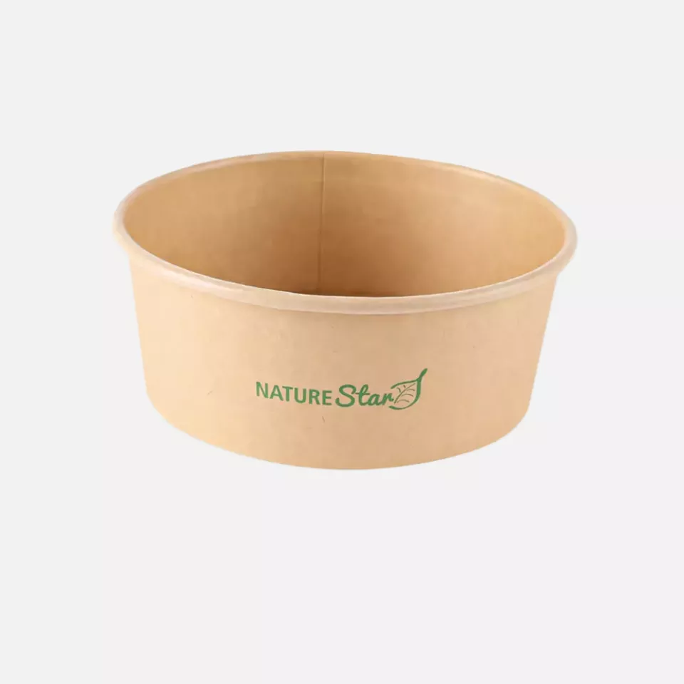 NATUREStar 416175, Caesar Organic Kraft Paper/PLA Salad Bowls, 750 ml, Ø 150 mm, image 1, gallery thumbnail