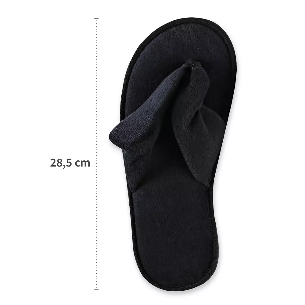 Hygostar 55581, Deluxe Velour Slippers, Black, image 2