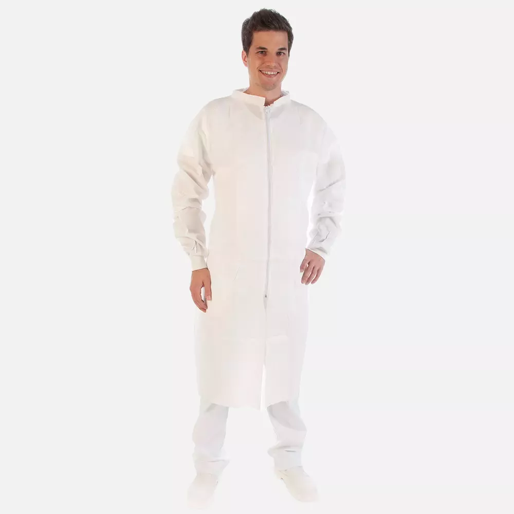 HygoStar 27401, SMS Zipper Visitor Gowns, XL, White, image 1