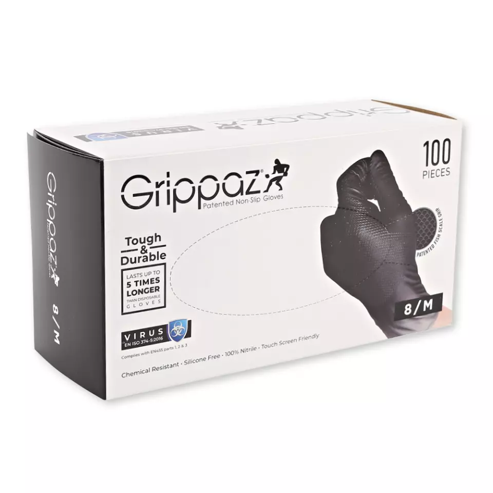 Franz Mensch 2708089, Power Grip Light Nitrile Gloves, Powder-Free, image 3, gallery thumbnail