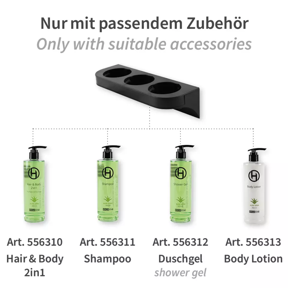 HygoStar 556309, Pump Dispenser Holder, Plastic, Black, image 5, gallery thumbnail