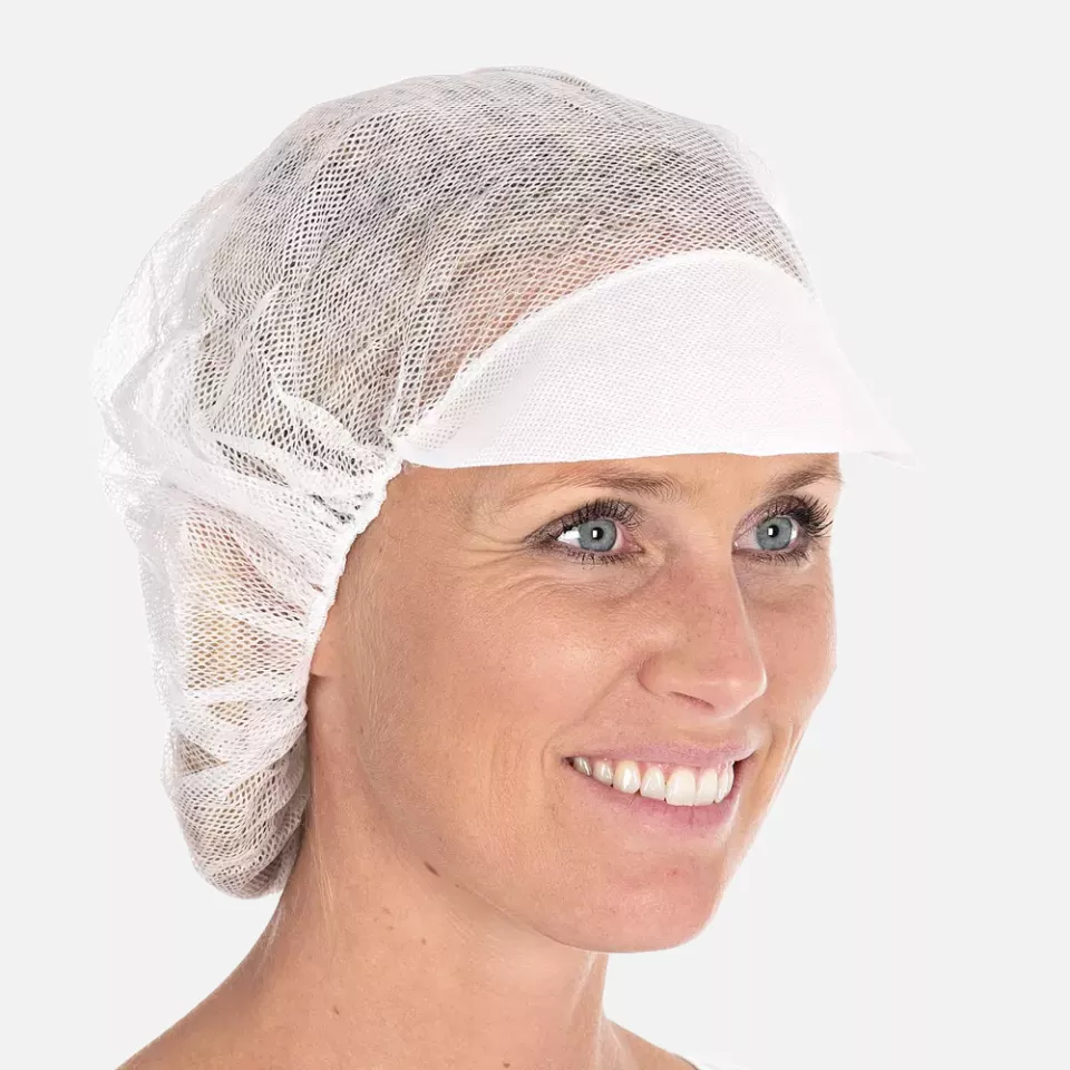 HygoStar 1289, Peaked Viscose Bouffant Caps, ø 48 cm, White, image 2, gallery thumbnail