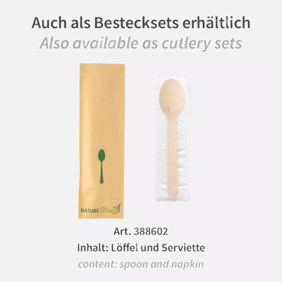 NATUREStar 388571, Wood Spoons, Organic, FSC® 100%, 160 mm, image 4, gallery thumbnail
