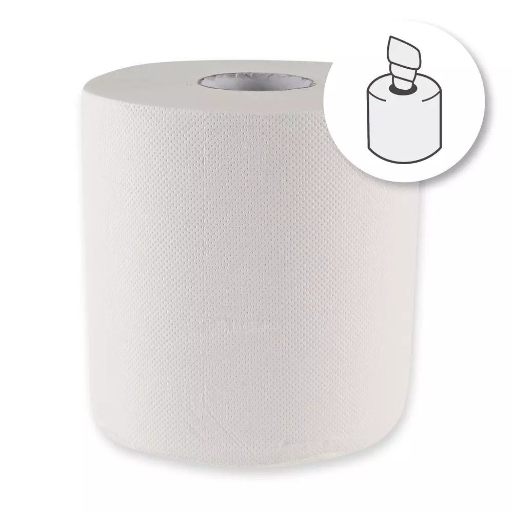 HygoClean 30412, 2-Ply Cellulose Paper Towel Rolls, Centerfeed, White