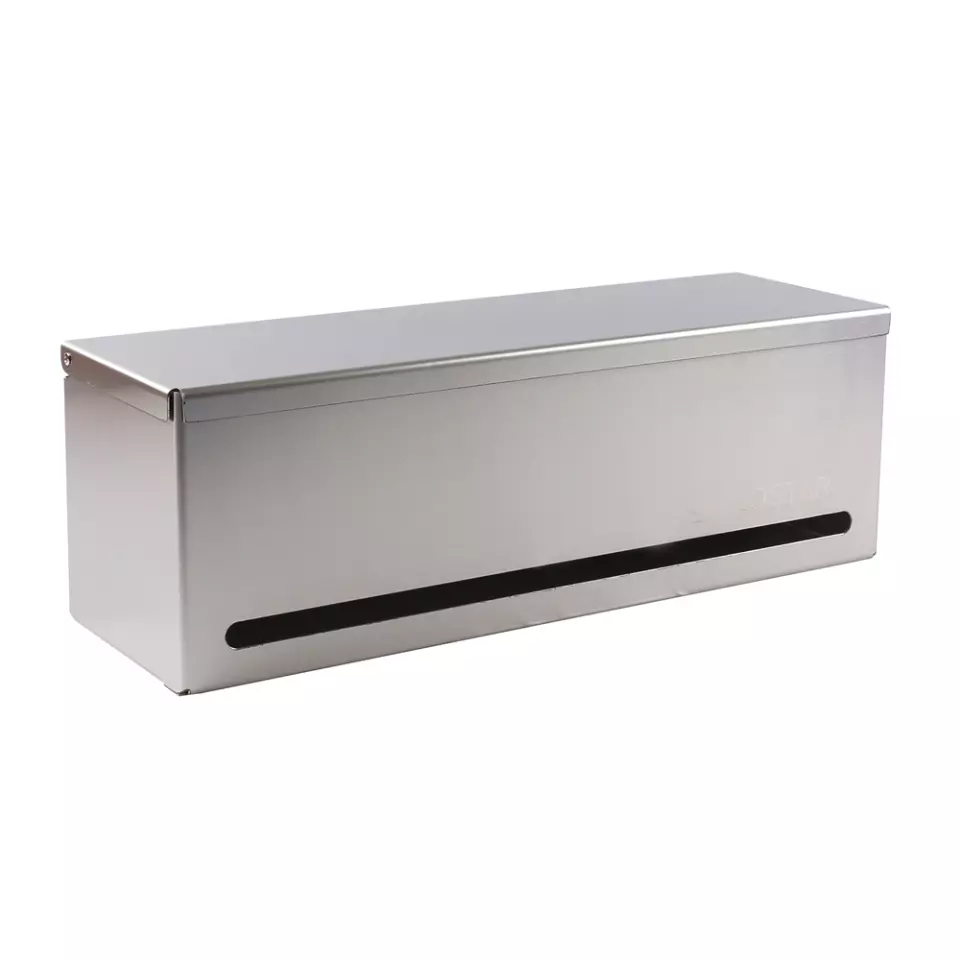 Hygostar 88944, Stainless Steel Dispenser for Aprons and Garbage Bags, image 1, gallery thumbnail