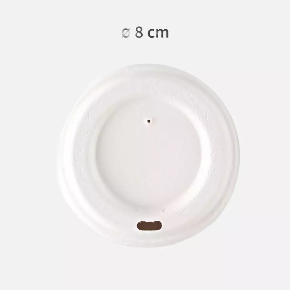 NATUREStar 401101, Organic Bagasse Drinking Cup Lids, Ø 80 mm, image 2, gallery thumbnail