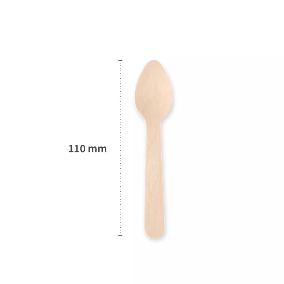 NATUREStar 388582, Organic FSC® 100% Wax Coated Wood Coffee Spoons, 110 mm, image 3, gallery thumbnail