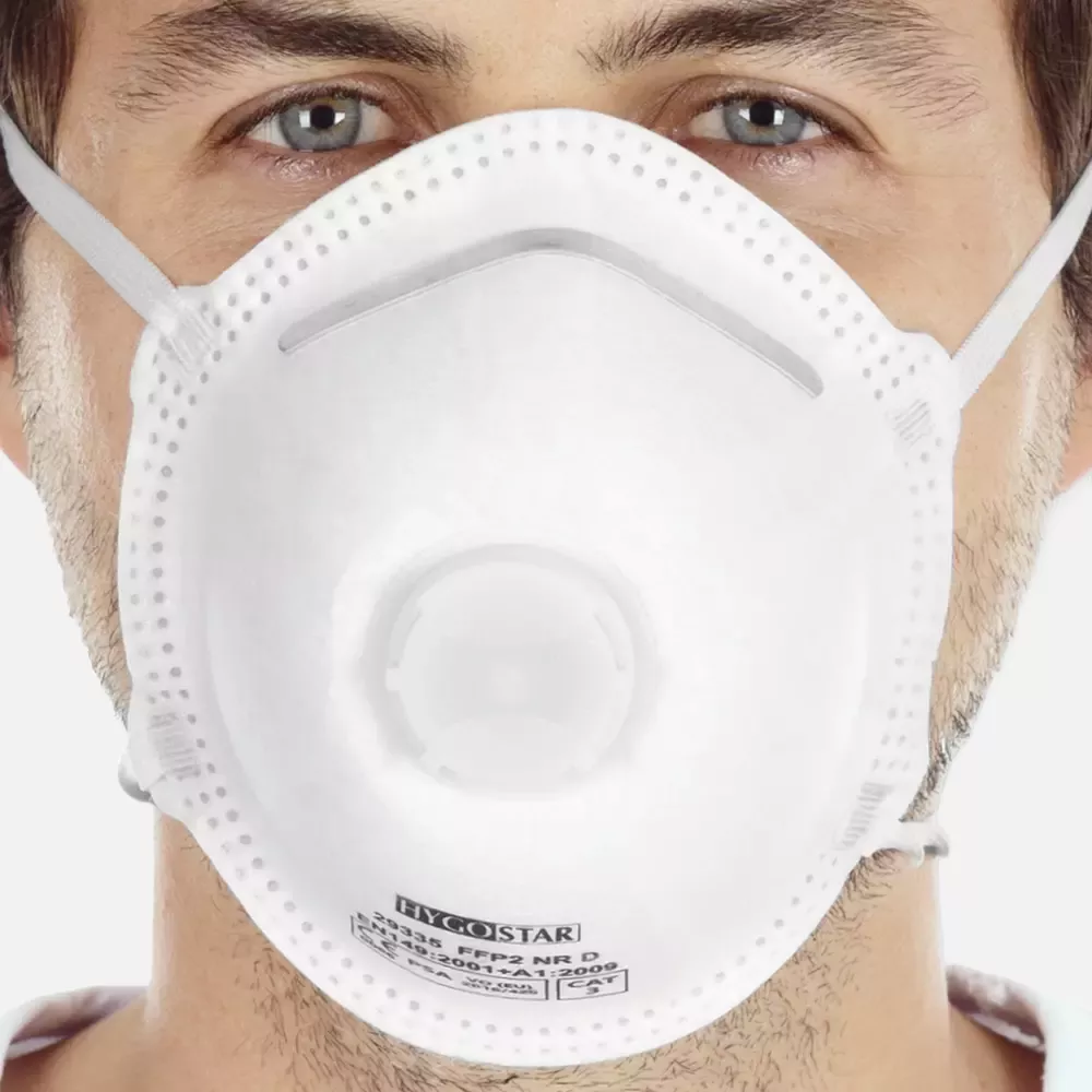HygoStar 29335, FFP2 NR D PP Atemschutzmasken, mit Ventil, Korbform, image 5