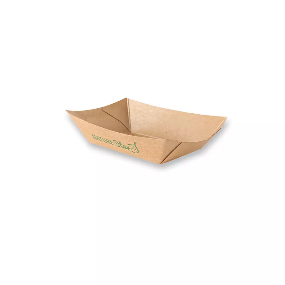 NATUREStar 417510, Tasty Organic Food Trays, FSC®-Mix, 100 ml, 105 x 70 x 27 mm, Kraft Paper/PE, image 1, gallery thumbnail