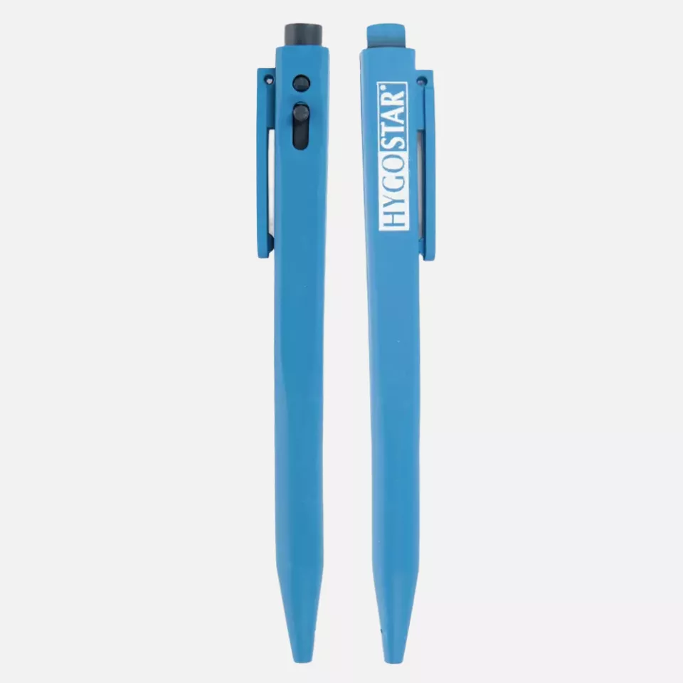 HygoStar 85563, Retractible Detectable Plastic Pen Clip, Blue, image 1, gallery thumbnail