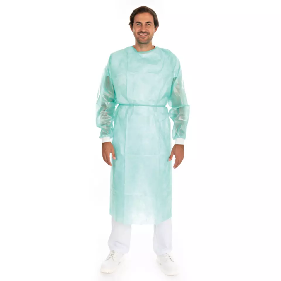 HygoStar 27776, PP/PE Gowns with Neck Ties, Partly Laminated, image 2, gallery thumbnail