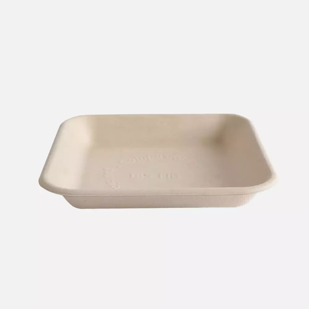 NATUREStar 411625, Rechteckige Bio-Bagasse-Schalen, 153 x 24 mm, Natur, image 2