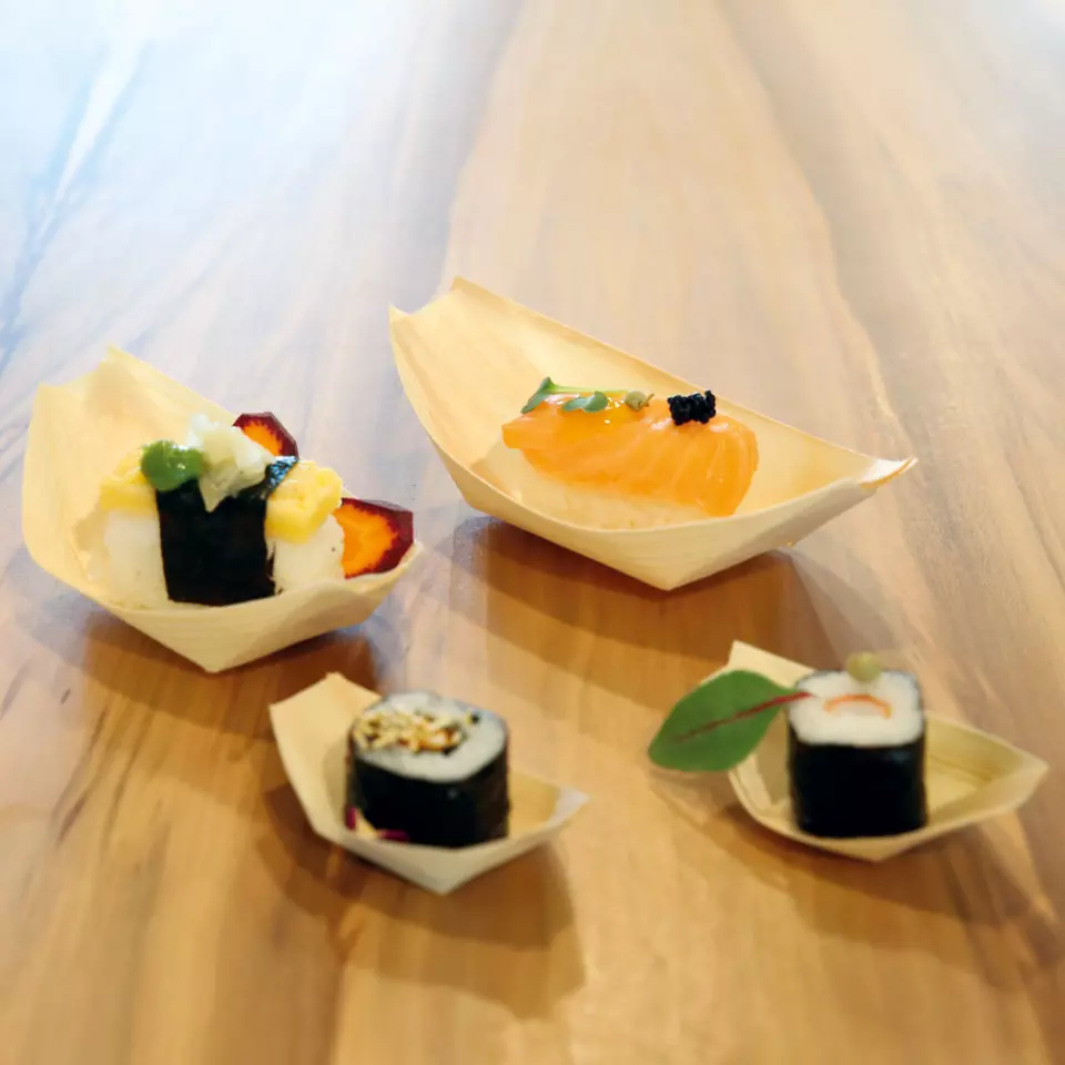 NATUREStar 38832, Organic Wood Fingerfood Boat, 105 x 50 mm, image 5, gallery thumbnail