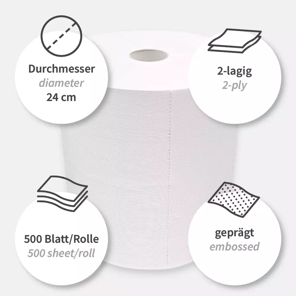 HygoClean 304413, Allfood 2-Ply Cleaning Papers, FSC®-Mix, White, image 4