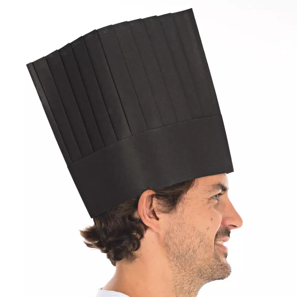 HygoStar 00953, Le Grand Chef Viscose Chef's Hats, 25 cm, Black, image 2, gallery thumbnail