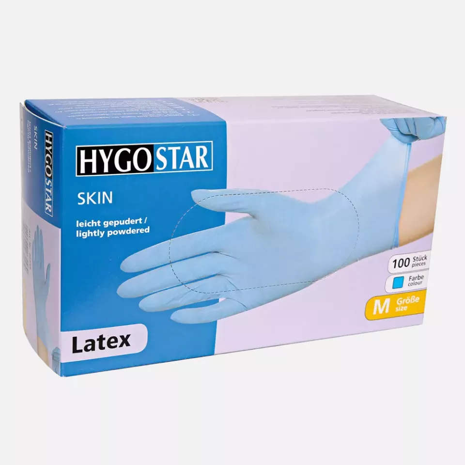 HygoStar 26506, Allfood Skin Latex Gloves, Powdered, image 3, gallery thumbnail