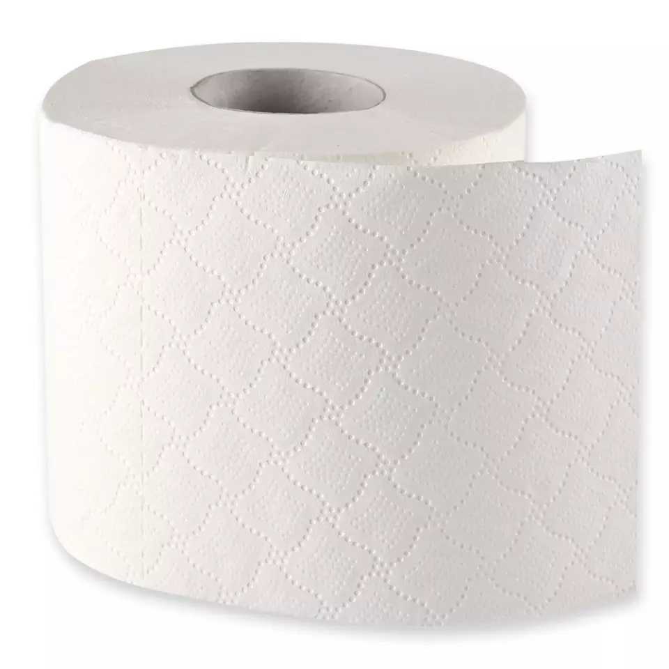 HygoClean 30425, 3-Ply Cellulose Toilet Paper, Small Roll, White, image 1, gallery thumbnail