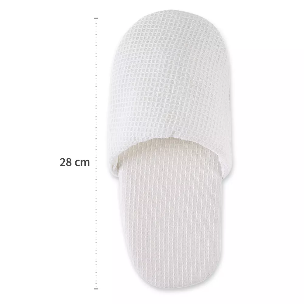 Hygostar 5556, Waffle Closed Cotton Slippers, White, image 2