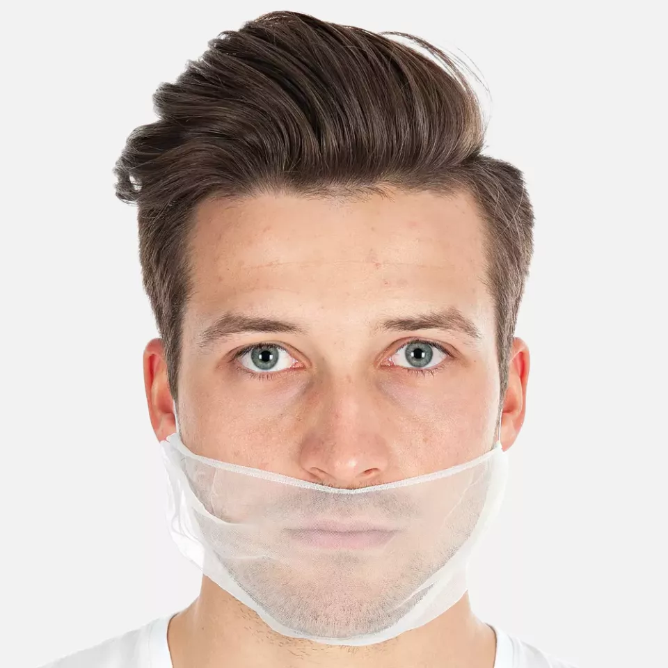 HygoStar 29216, Micromesh detektierbarer Nylon-Bartschutz, Weiß, image 1, gallery thumbnail