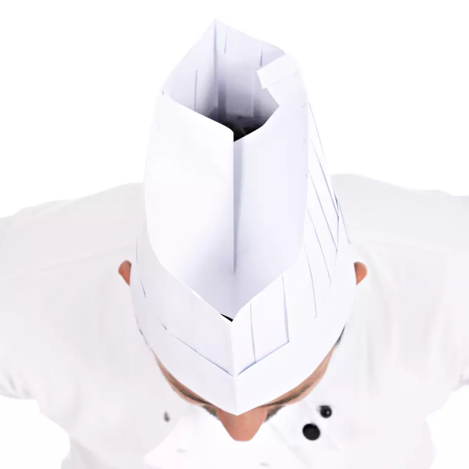 HygoStar 0193, Le Chef Paper Chef's Hats, 20 cm, White, image 5, gallery thumbnail