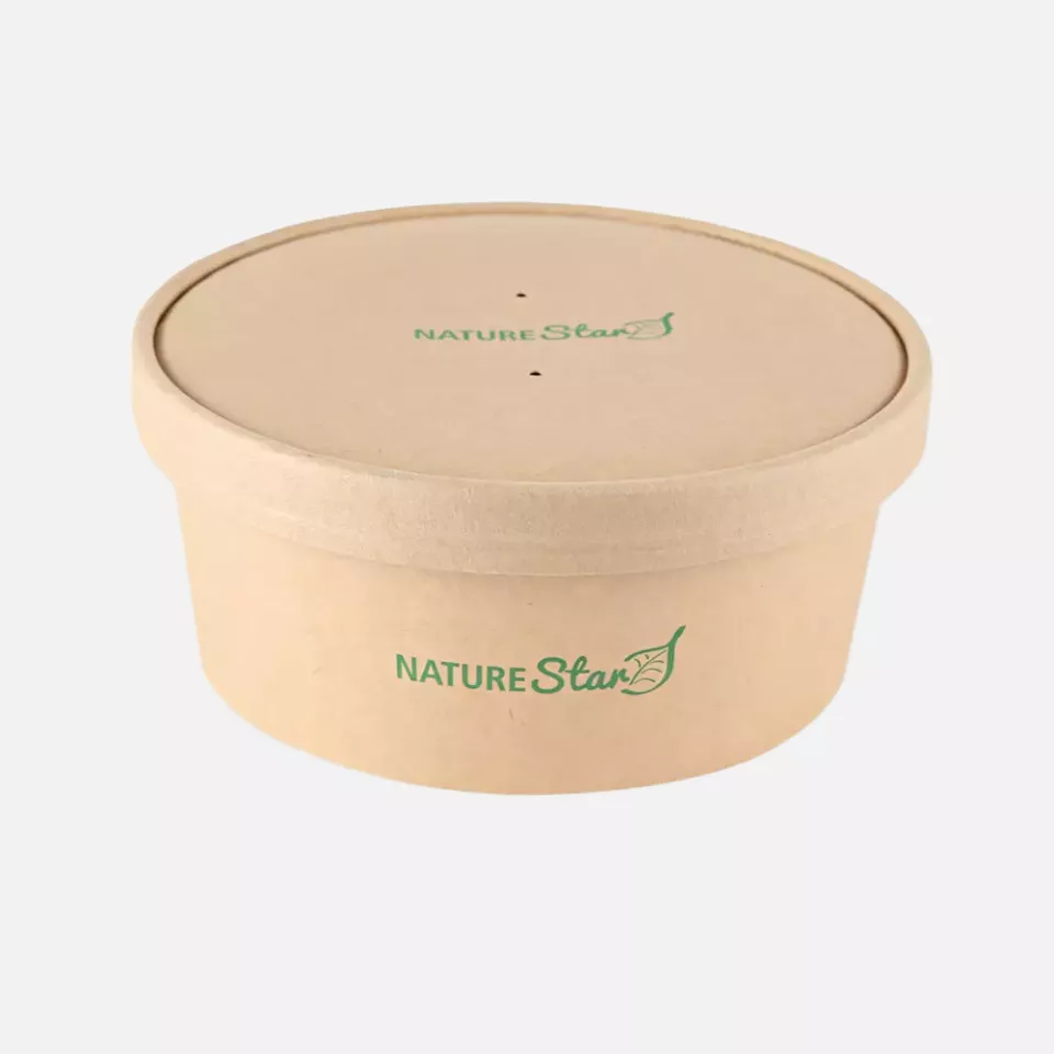 NATUREStar 416175, Caesar Organic Kraft Paper/PLA Salad Bowls, 750 ml, Ø 150 mm, image 4, gallery thumbnail
