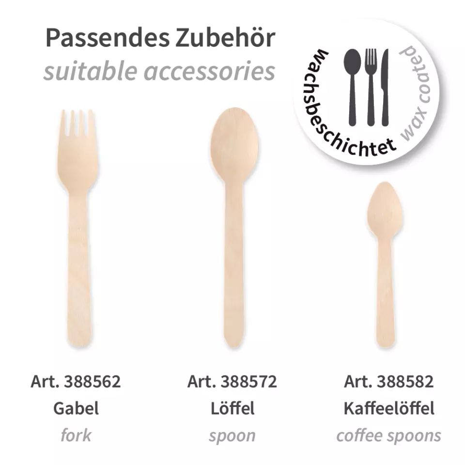 NATUREStar 388552, Organic Wood Knives, 165 mm, FSC® 100%, Wax Coated, image 4, gallery thumbnail