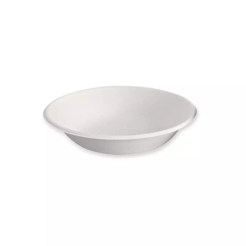 NATUREStar 41140, Organic Flat Round Bagasse Bowls, 400 ml, Ø 160 mm, image 1, gallery thumbnail