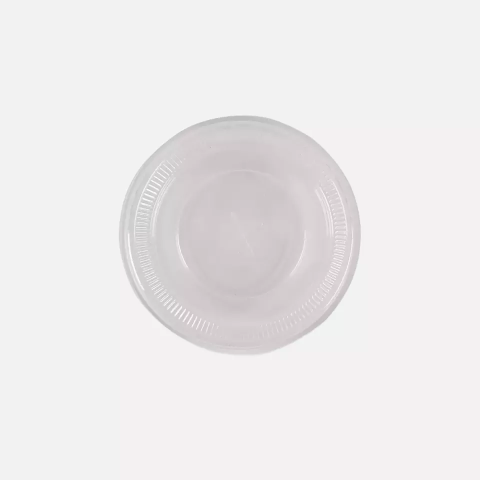 Franz Mensch 423867, PLA Flat Lids, ø 85 mm, for Cold Beverages Cups with Straw Slot, image 1, gallery thumbnail
