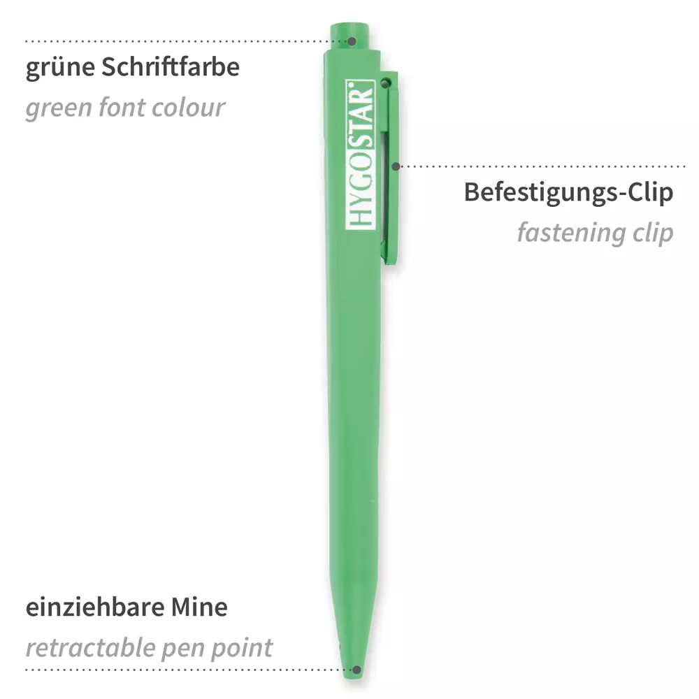 HygoStar 85560, Detectable Plastic Pen Clip, Green, image 3
