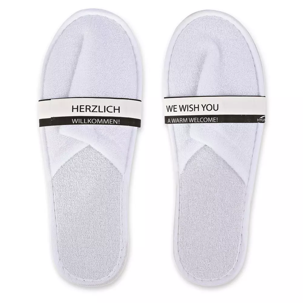 Hygonorm 55515, Classic Polyester Slippers, White, Closed, image 4