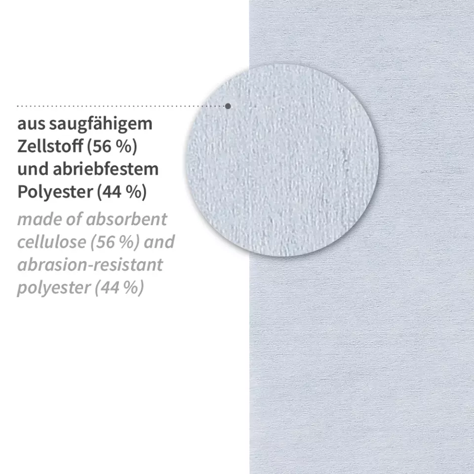 HygoClean 317881, Pleated Cellulose/Polyester Workshop Cloths, Grey, image 2, gallery thumbnail