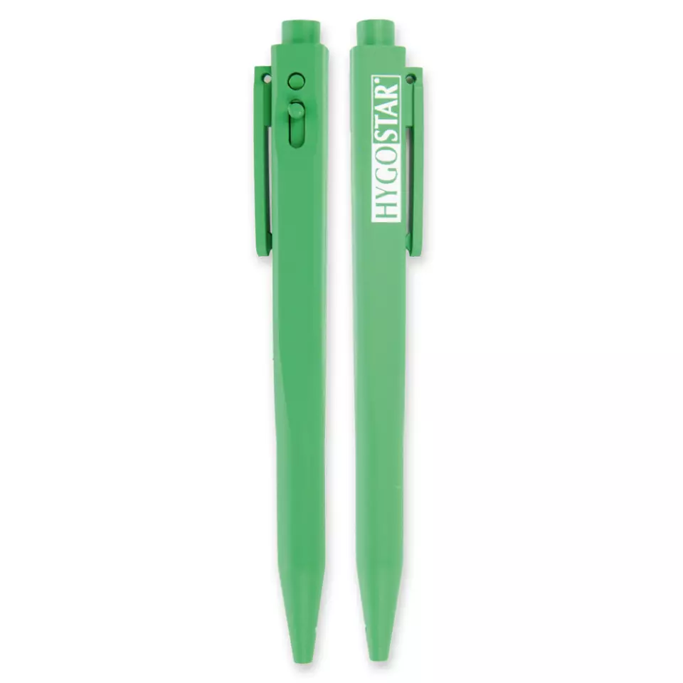 HygoStar 85560, Detectable Plastic Pen Clip, Green