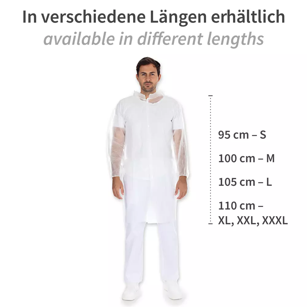 HygoNorm 27419, Light PP Visitor Gowns, Push Buttons, image 5