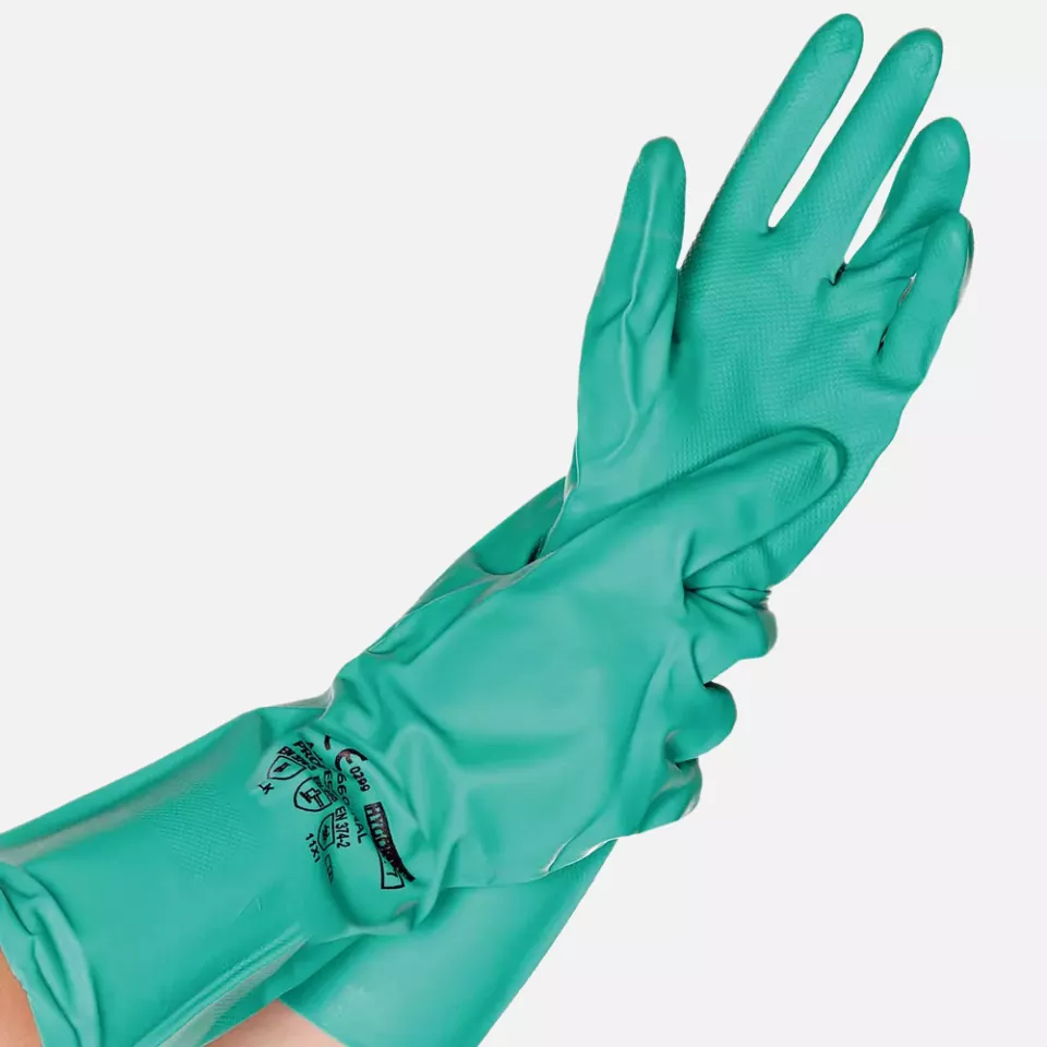 HygoStar 2662, Professional Nitrile Chemical Protection Gloves, 11/XXL, Green, image 1, gallery thumbnail