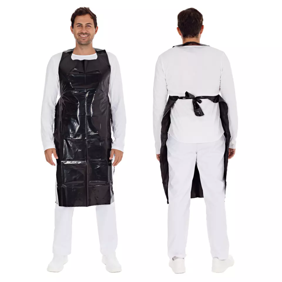 HygoStar 23538, Disposable Aprons, LDPE, 150 x 100 cm, Black, Approx. 60 my, image 7, gallery thumbnail