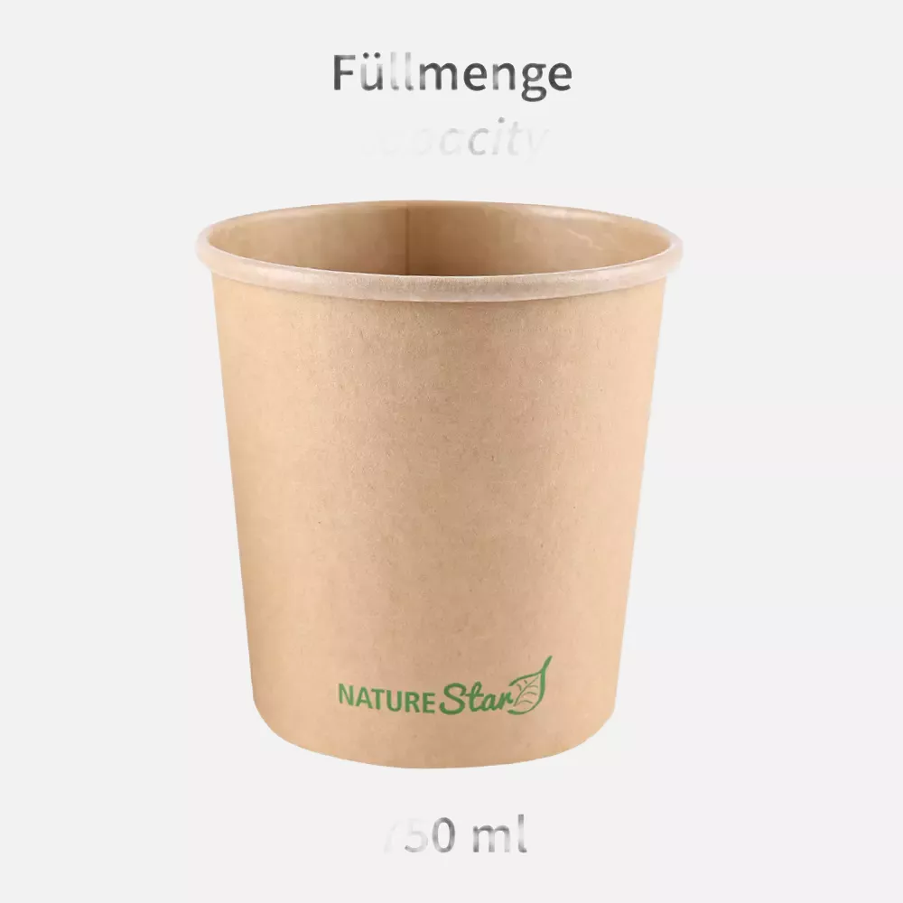 NATUREStar 416275, Minestrone Organic Soup Cups, 750 ml, ø 116 x 115 mm, Kraft Paper/PLA, image 5