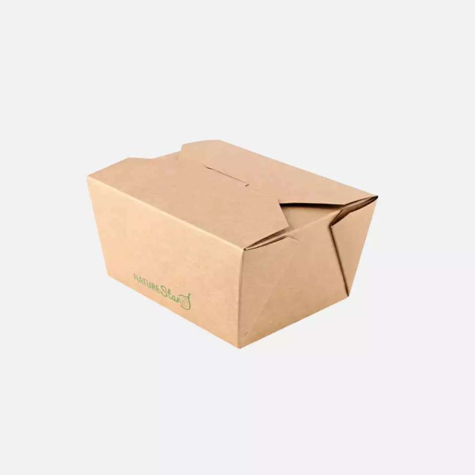 NATUREStar 417313, Menu Organic Kraft Paper/PE Food Boxes, 130 x 105 x 65 mm, FSC®-mix, image 2, gallery thumbnail