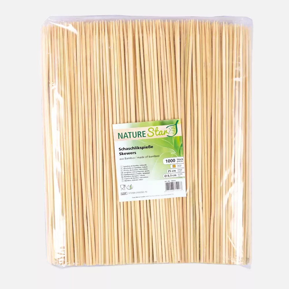 NATUREStar 38916, Organic Bamboo Skewers, ø 3 mm, 250 mm, image 2
