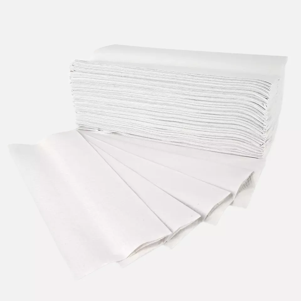 HygoClean 30464, Recycled Paper Hand Towels, 1-ply, C-fold, White, image 1, gallery thumbnail