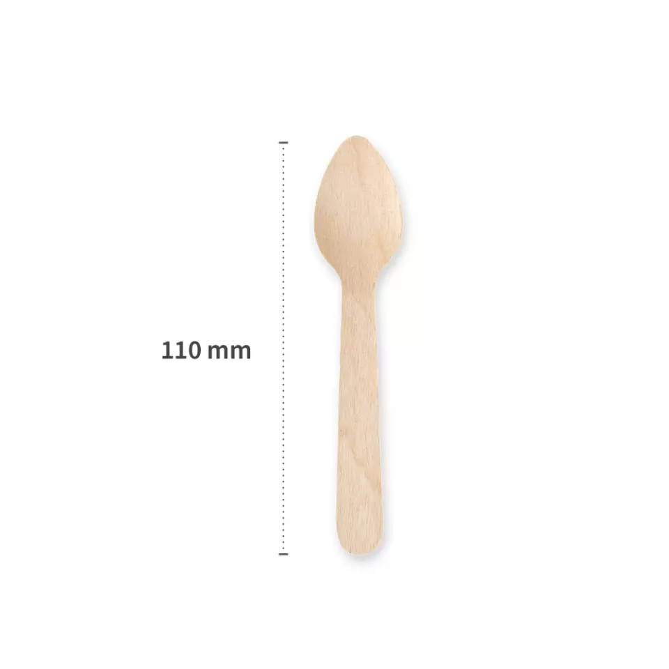 NATUREStar 388581, Organic Wood Coffee Spoons, 110 mm, FSC® 100%, image 2, gallery thumbnail