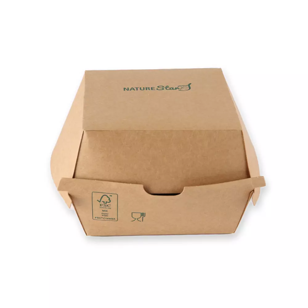 NATUREStar 417411, Organic Hamburger Boxes, 105 x 85 mm, Kraft Paper/PE, FSC®-mix, image 4
