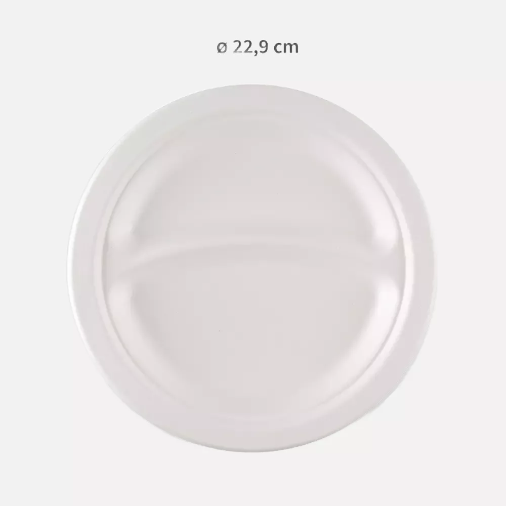 NATUREStar 41021, Organic Menu Plates, Ø 229 mm, Round, 2-Compartments, Bagasse, image 2
