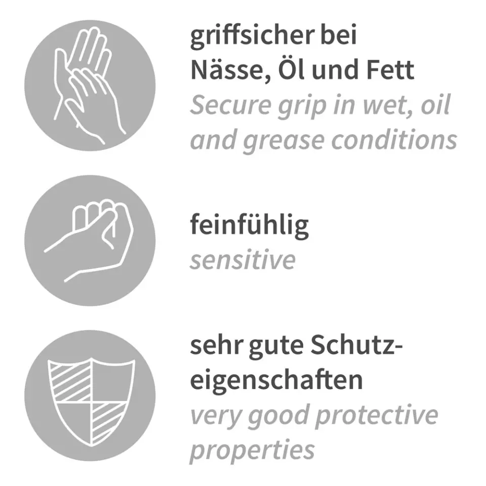 Franz Mensch 270864, Power Grip Nitril-Handschuhe, puderfrei, 7/S, Gelb, image 2, gallery thumbnail