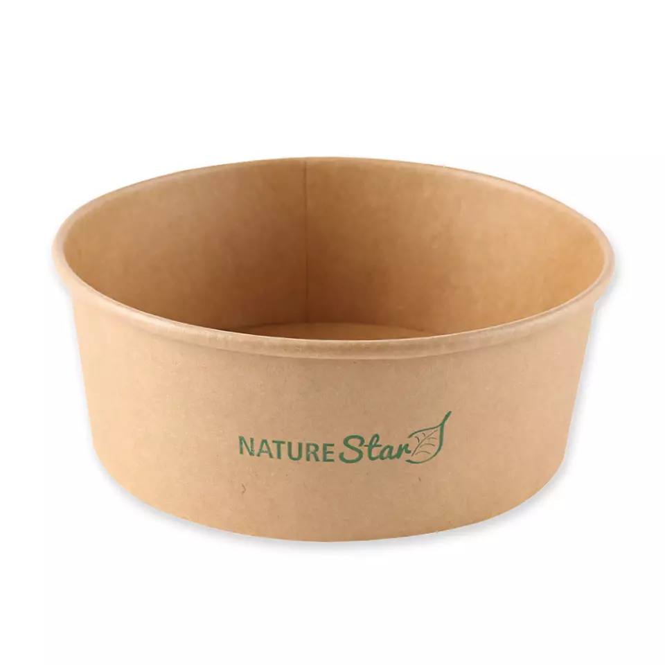 NATUREStar 417130, Caesar Organic Kraft Paper/PE Salad Bowls, 1300 ml, Ø 185 mm, FSC®-mix