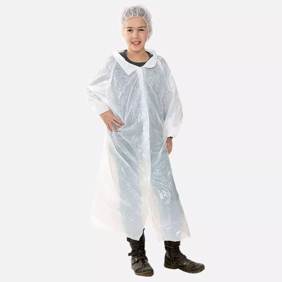 HygoStar 27325, Children's Visitor PE Gowns, White, image 1, gallery thumbnail