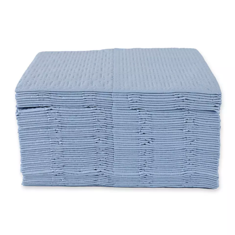 HygoClean 317490, Pleated Recycled Paper Cleaning Cloths, 4-ply, Blue, image 2, gallery thumbnail