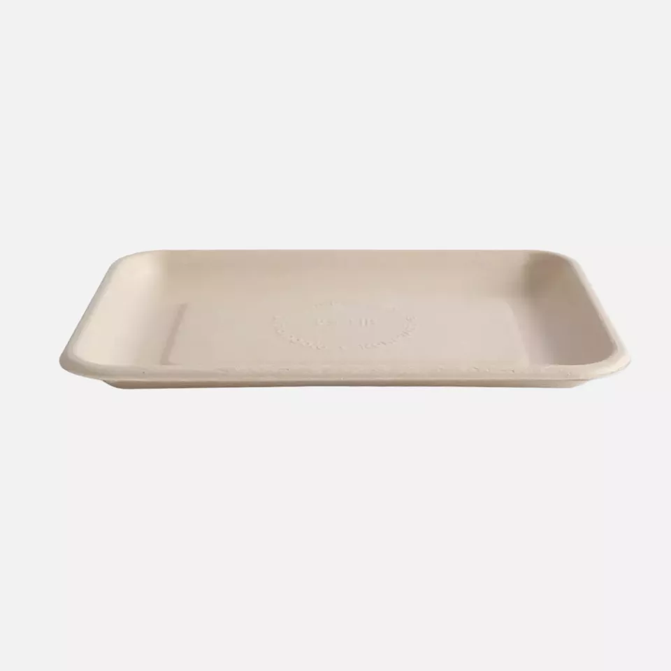 NATUREStar 411635, Organic Bagasse Foodtrays, 200 x 140 x 15 mm, Natural, image 2, gallery thumbnail