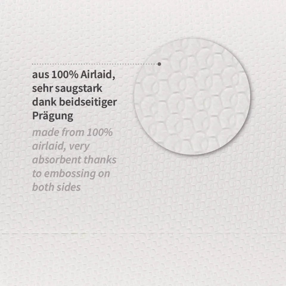 HygoClean 317410, Premium Airlaid Wiping Cloths, Roll, White, image 2, gallery thumbnail